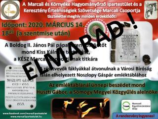 ELMARAD!!! Fáklyás felvonulás március 15. előestéjén